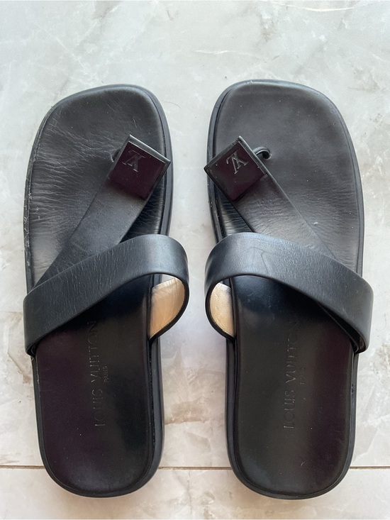 Louis Vuitton Shoes - Louis Vuitton Black Leather Cross-Strap Women’s Sandals